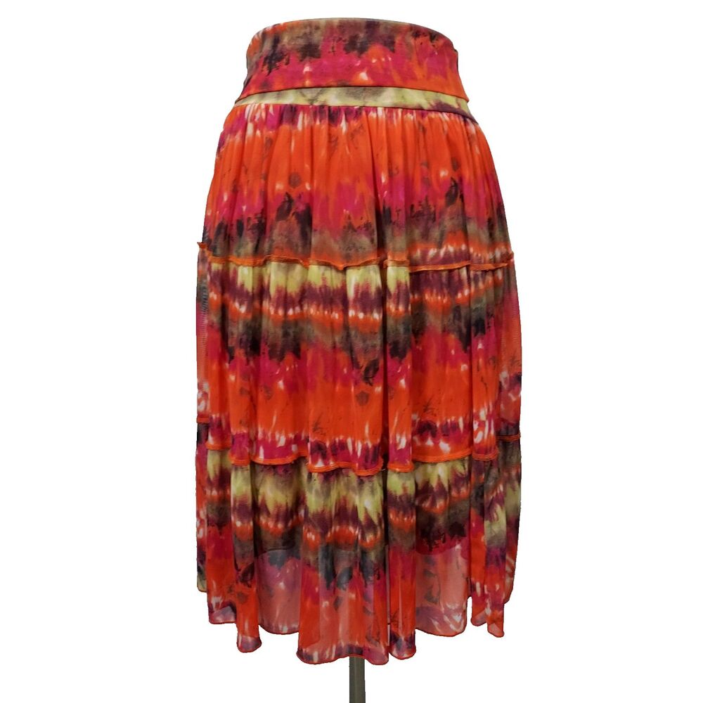 IZ Byer Skirt Womens Medium Flowy Stretch Boho Hippie Fairy Gypsy Lined